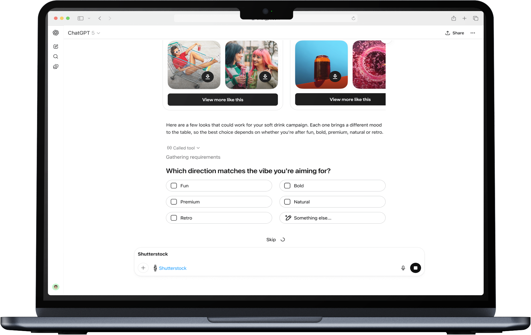 Contextual surfacing UI